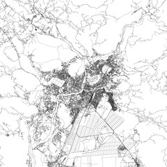 Obraz premium 3D illustration of city and urban in Podgorica Montenegro
