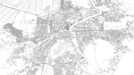 Fototapeta premium 3D illustration of city and urban in Podgorica Montenegro