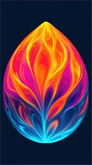 Vibrant abstract sphere with flowing colors.