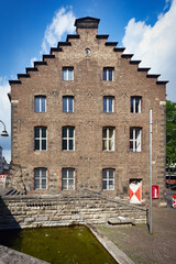 At the Zeughaus, the former Cologne City Museum, the typical red and white shutters known...
