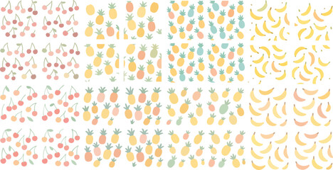 Fototapeta premium Colorful Fruit Pattern Design for Backgrounds.