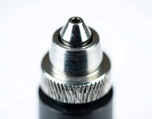 Close-up of a metallic nozzle