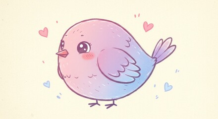Naklejka premium Cute cartoon bird (3)
