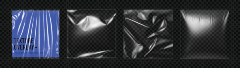 Plastic Wrap Bag Mockup, Transparent Overlay, Vinyl Cover. Ideal for Package Design with Tape and Film for Professional Branding and Packaging.