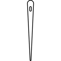 Sewing Needle Outline Icon