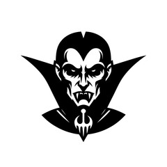 Elegant Vampire Logo in Black