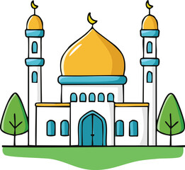 vector illustration of mosque