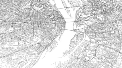 Naklejka premium 3D illustration of city and urban in Riga Latvia