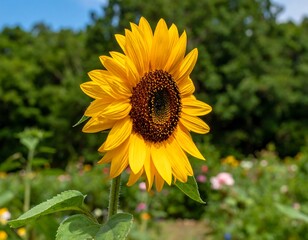 Obraz premium Close-up of a sunflower in a garden