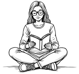 Student Reading Book