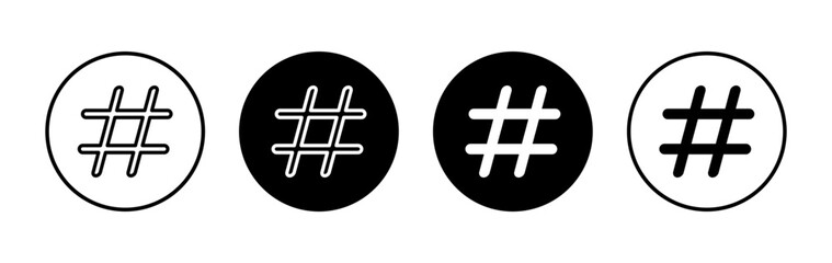 Hashtag icon symbol for apps and websites. hashtag sign and symbol