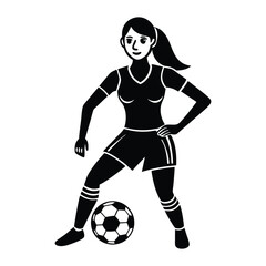 Female Soccer Player Silhouette