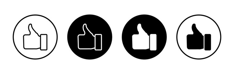 Like icon symbol for apps and websites. Thumbs up sign and symbol. Hand like