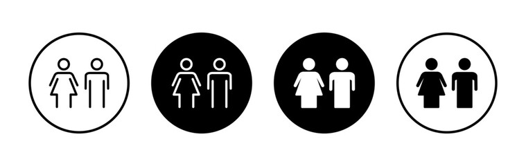 Man and symbol for apps and websites icon vector. male and female sign and symbol. Girls and boys