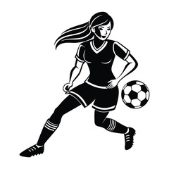 Female Soccer Player Silhouette