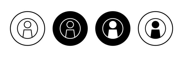 User icon symbol for apps and websites. person sign and symbol. people icon.