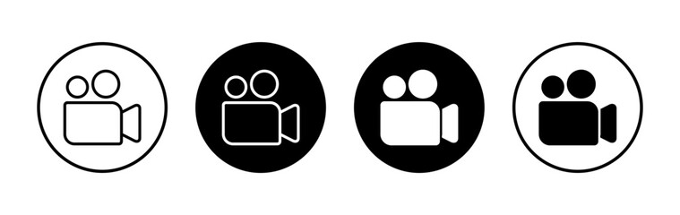 Video icon symbol for apps and websites. video camera sign and symbol. movie sign. cinema