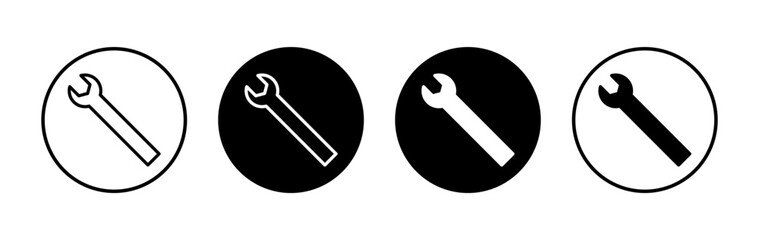 Wrench icon symbol for apps and websites. repair icon. tools sign and symbol