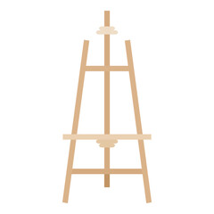 Wooden frame easel for display or art vector illustration