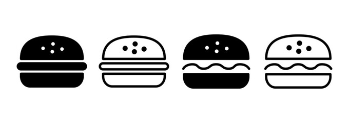 Burger icon logo design. burger sign and symbol. hamburger