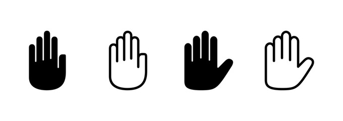 Hand icon logo design. hand sign and symbol. palm