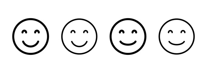 Smile icon logo design. smile emoticon icon. feedback sign and symbol