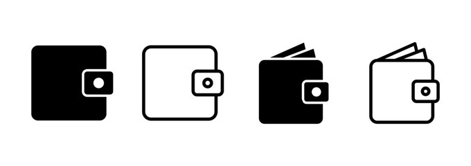 Wallet icon logo design. wallet sign and symbol