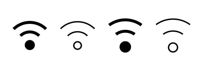 Wifi icon logo design. signal sign and symbol. Wireless  icon