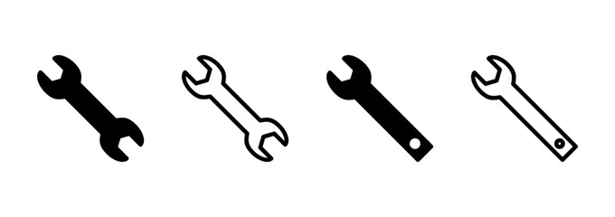 Wrench icon logo design. repair icon. tools sign and symbol