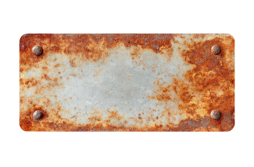 Rectangular rusty metal plate
