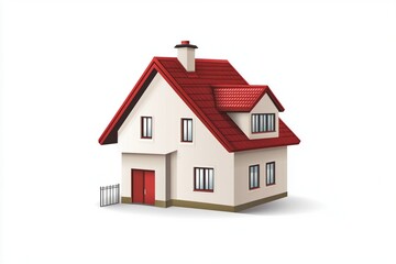 house with red roof
