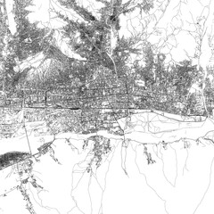 3D illustration of city and urban in Ulaanbaatar Mongolia