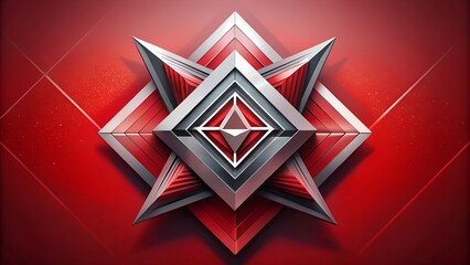 Abstract geometric red background with sharp triangle patterns