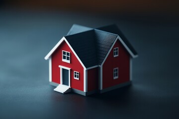 house on a black background