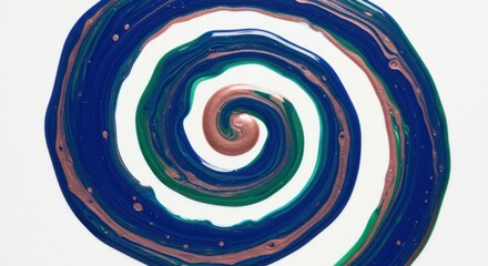 Abstract spiral paint swirls