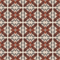 Artistic Distressed Ikat Tile Pattern Background for Textile or Surface