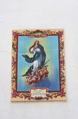 Tile panel of the Virgin Mary: "Our Lady of Conception"