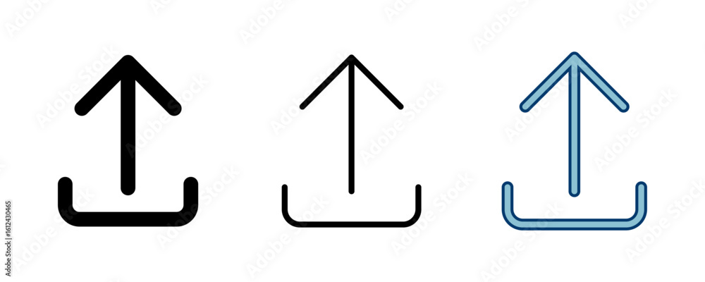Poster upload icon vector isolated on white background. upload sign icon. upload button. load symbol.