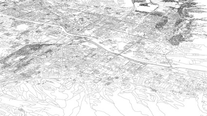 Fototapeta premium 3D illustration of city and urban in Dushanbe Tajikistan