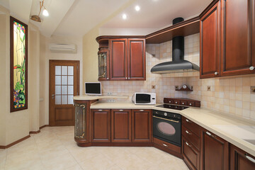 Facade of classic kitchen furniture