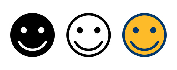 Smile icon vector isolated on white background. Smile vector icon. Emoticon Icon vector. Emoji