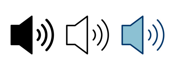 Speaker icon vector isolated on white background. Volume icon. Loudspeaker icon vector. Audio. Sound