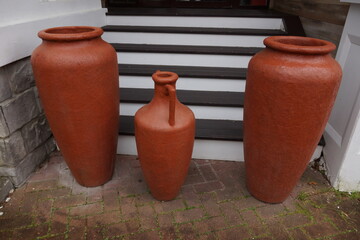two clay pots