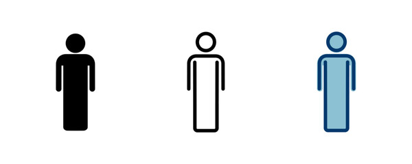 Man icon vector isolated on white background. male icon vector. human symbol