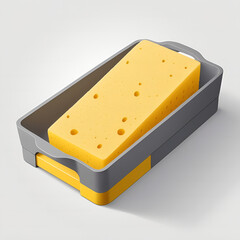 Yellow Sponge in Modern Holder