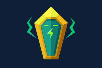 ancient coffin glowing cursed energy