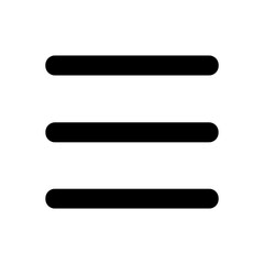 Fototapeta premium Simple Bold Line Hamburger Menu Navigation UI Element Icon