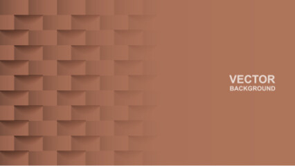 Abstract. square geometric color tone mocha mousse background. light and shadow. Vector.