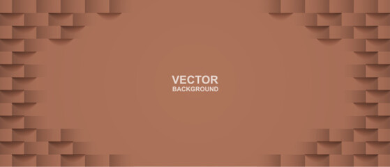 Abstract. square geometric color tone mocha mousse background. light and shadow. Vector.