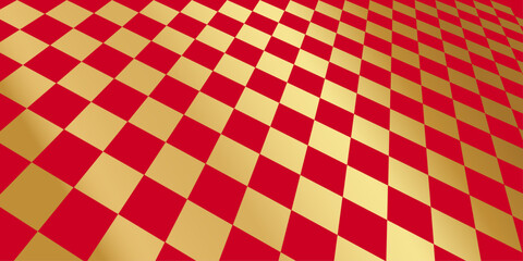 chess board pattern gold and red